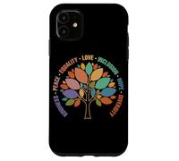 Kindness Peace Equality Love Inclusion Hope Diversity Retro Custodia per iPhone 11