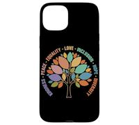 Kindness Peace Equality Love Inclusion Hope Diversity Retro Custodia per iPhone 15 Plus