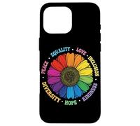 Kindness Peace Equality Love Inclusion Hope Diversity Retro Custodia per iPhone 16 Pro Max