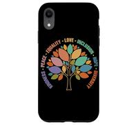 Kindness Peace Equality Love Inclusion Hope Diversity Retro Custodia per iPhone XR