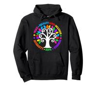 Kindness Peace Equality Love Inclusion Hope Diversity Retro Felpa con Cappuccio