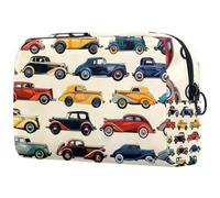 Kinds of Cars - Trousse da donna, per articoli da toeletta da viaggio, grande, pratica borsa organizer con cerniera, Multi, 18.5x7.5x13cm/7.3x3x5.1in, Beauty case