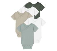 Kindsgard Body avvolgente a maniche corte "trunder" - Confezione da 5 - 100% Cotone biologico - Certificato OEKO-TEX - Morbido, traspirante e delicato sulla pelle - Body per neonato con bottoni a