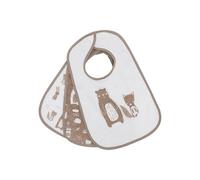 Kindsgard Happaklat - Bavaglino in velcro, confezione da 3 pezzi, da indossare e da togliere velocemente, bavaglini per bambini, lavabili fino a 40 °C, Animali della foresta, Taglia unica