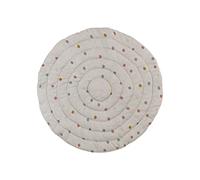 Kindsgut Coperta per bambini a pois, 100% cotone, coperta rotonda per gattonare a pois, diametro 120 cm, bambini e bambine, unisex, grigio