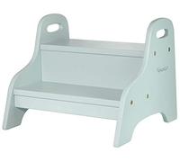 Kindsgut Sgabello Bambini Bagno, Scaletta in MDF 2 Gradini, acquamarina