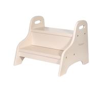 Kindsgut Sgabello Bambini Bagno, Scaletta in MDF 2 Gradini, sabbia | Pedana rialzo antiscivolo da 3 anni per lavabo e bagno, stabile, portata fino a 50 kg, 40 x 33 x 37 cm