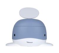 Kindsgut Vasino bambini, WC e toilette per bambini, grigio-azzurro | Vasino a balena ergonomico per spannolinamento, antiscivolo, con schienale e vaschetta estraibile, facile da pulire