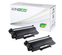 Kineco 2 cartucce toner compatibili per Brother TN2010 TN-2010 per Brother DCP-7055 W, DCP-7057, HL-2130 R, HL-2132 R, HL-2135 W - nero ogni 3.000 pagine