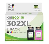 Kineco 302XL Cartucce Multipack (Nero + Colore) - Sostituzione per HP 302/302 XL per HP Envy 4525/4520/4522/4527, OfficeJet 3830/3831/3833, DeskJet 3630/1110/2130 - Alta resa (480/330)