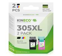 Kineco 305XL Cartucce Multipack (Nero + Colore) - Sostituzione per HP 305/305 XL per HP DeskJet 2700/2710/2720, DeskJet Plus 4100/4120, Envy 6000/6010/6020, Pro 6400 - Alta resa