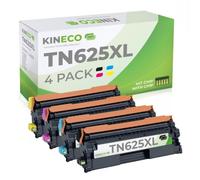 Kineco Toner TN625 XL compatibile per Brother CMYK 5500/4500 pagine | Installazione precisa e riconoscimento della stampante