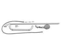 Kinedo KINDOUCHE03 - Asta doccia a forma di T, con doccetta magnetica, lunghezza: 50 cm, in plastica, peso: 7 kg, altezza: 100 cm, colore: Bianco