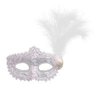 Kinesgsg Maschera Veneziana, Maschera Carnevale Materiale Plastico, Maschere Veneziane con Pizzo e Piume, Mascheras Veneziane per Donna con Cinghie Regolabili, per Halloween Carnevale