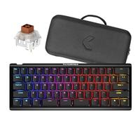 KINESIS Tastiera meccanica Gaming TKO | Interruttori tattili marroni | Layout 60% | Barra spaziatrice divisa | Hotswap | Keycaps PBT | Corpo in alluminio | Custodia da viaggio SF Shock Limited Edition