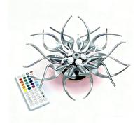 Kinetic Gear Scultura con effetti di luce RGB, fiori conservati meccanici per desktop, telecomando e montaggio a parete