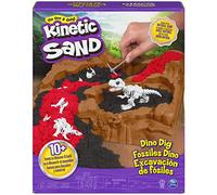 Kinetic sand, dino dig playset con 10 ossa di dinosauri nasclste