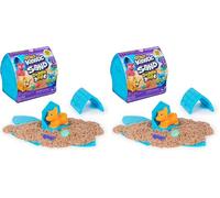 Kinetic Sand, Mini Cagnolino, 170g di Sabbia Cinetica Naturale, 1 Cagnolino a Sorpresa, 2 Accessori, Custodia a Forma di Cuccia. Giocattoli per Bambini e Bambine, 3+ (Confezione da 2)