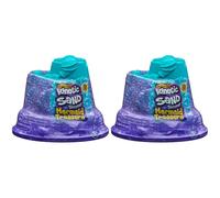 Kinetic Sand, Mini Castello Sirenetta, 170 g di Sabbia Shimmer, Sabbia Magica Viola, 1 formina, 2 Accessori e 3 Gemme Incluse, Giocattoli per Bambini e Bambine 3 Anni (Confezione da 2)