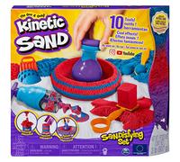 Kinetic Sand |Sandisfying Set | Sabbia cinetica 907gr | Sabbia magica | Sabbia colorata rossa e blu | 10 accessori inclusi | Giocattoli per bambini e bambine 3 anni