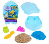 Kinetic Sand, Set di Gioco Surf 'N Sand Paradise con Custodia a tavola da Surf, 283 g di Sabbia modellabile, 3 formine e Attrezzi, Gioco sensoriale e Creativo per Bambini dai 3 Anni in su