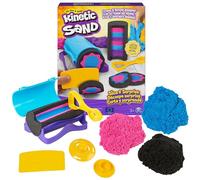 Kinetic Sand |Set Slice N' Surprise | Sabbia cinetica 380gr | Sabbia Magica | Sabbia Colorata Nera, Rosa e Blu | 7 Accessori e Strumenti Inclusi | Giocattoli per Bambini e Bambine 3 Anni