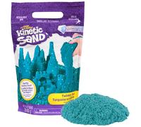 Kinetic Sand Spiaggia Twinkly Teal, Sacchetto di Sabbia Scintillante Completamente Naturale, 907 g, per schiacciare, mescolare e Modellare, Colore Shimmer Sand Petrolio, Medio, 6060801