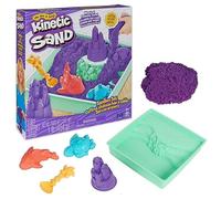 Kinetic Sand, Playset Castelli di Sabbia, Sabbia cinetica con Vaschetta, Sabbia Magica, Sabbia Colorata a Sorpresa 454gr, 3 Formine Incluse, Giocattoli per Bambini e Bambine, 3+ anni