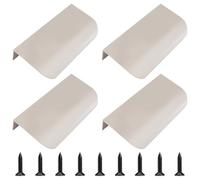 KineticKraft 4 Pezzi Maniglie Nascoste per Mobili,80mm Armadio Nascoste Maniglies in Lega di Alluminio,Maniglie a Profilo per Armadietti da Cucina per Casa,Cassetti,Armadi (Colore Beige)