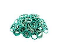 KINETICS LINE Guarnizione Piatta in Fibra 1 1/4 Pollice (39 x 30 x 2 mm) 100 Pezzi per Impianti Sanitari, Riscaldamento, Aria Condizionata, Caldaia, Rubinetto, Pompa (fino a 180°C)