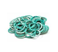 KINETICS LINE Guarnizione Piatta in Fibra 2 Pollice (56 x 43.5 x 2 mm) 100 Pezzi per Impianti Sanitari, Riscaldamento, Aria Condizionata, Caldaia, Rubinetto, Pompa (fino a 180°C)