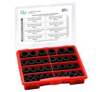 KINETICS LINE Set con 500 Guarnizioni Piatte in Gomma (da 3/8 di Pollice a 3/4 di Pollice) Guarnizioni Sanitarie, Idraulica, Condizionamento, Ventilazione, Tubazioni e Giardino (da -40°C a 110°C)