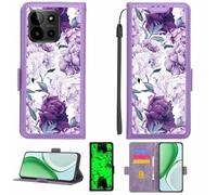 Kinetijy Custodia Comaptibile per myPhone N23 5G Case Custodia Cover Supporto Premium in PU[con Pellicola Protettiva HD con durezza 9H] [Blocco RFID][Effetto Luminoso Scuro] LPT-ZSH