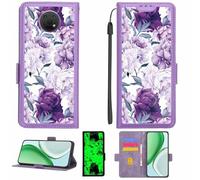 Kinetijy Custodia Comaptibile per Nokia G10 Case Custodia Cover Supporto Premium in PU[con Pellicola Protettiva HD con durezza 9H] [Blocco RFID][Effetto Luminoso Scuro] LPT-ZSH