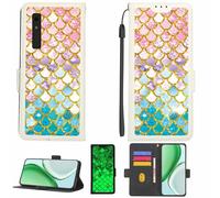 Kinetijy Custodia Comaptibile per Onyx Boox Palma Case Custodia Cover Supporto Premium in PU[con Pellicola Protettiva HD con durezza 9H] [Blocco RFID][Paillettes Dorate + Brillanti] LPT-YL