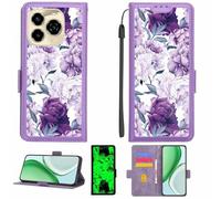 Kinetijy Custodia Comaptibile per Oukitel C65 PRO Case Custodia Cover Supporto Premium in PU[con Pellicola Protettiva HD con durezza 9H] [Blocco RFID][Effetto Luminoso Scuro] LPT-ZSH