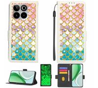 Kinetijy Custodia Comaptibile per Spc Discovery 3 PRO Case Custodia Cover Supporto Premium in PU[con Pellicola Protettiva HD con durezza 9H] [Blocco RFID][Paillettes Dorate + Brillanti] LPT-YL