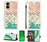 Kinetijy Custodia Comaptibile per SPC Discovery Case Custodia Cover Supporto Premium in PU[con Pellicola Protettiva HD con durezza 9H] [Blocco RFID][Paillettes Dorate + Brillanti] LPT-YL