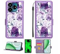 Kinetijy Custodia Comaptibile per ZTE Blade V60 Design Case Custodia Cover Supporto Premium in PU[con Pellicola Protettiva HD con durezza 9H] [Blocco RFID][Effetto Luminoso Scuro] LPT-ZSH