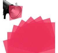 KINETIX 8 Pezzi di Fogli Colorati Rosa rossa Fogli Adatti per Lampade 29,7x21 cm Foglio Colorato A4 Filtro di Correzione del Colore Trasparente Studio Fotografico Faretto Luce Stroboscopica LED