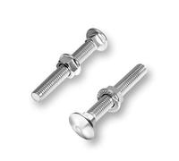 KINETOX 30 pezzi Bulloni per carrelli M8×40mm Bulloni per carrelli DIN 603 con dadi flangiati esagonali Dadi M8 Viti per cerniere Ampiamente utilizzati in ingegneria, edilizia, decorazione della casa