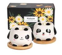 Kinforse Candele Profumate Artigianali con Design Gufi - Regalo Donna Compleanno Elegante, Confezione da 6 Pezzi in Scatola Decorata - Idea Regalo Perfetta per Lei (panda lavanda&arancia dolce)