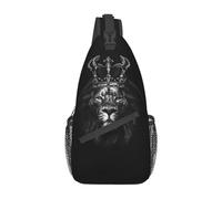 King 01 Borsa a tracolla King Zaino a tracolla Lion Zaino da giorno Zaino casual Borsa da trekking Borsa da uomo