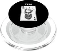 King And Queen Skull - 1/2 Card Hearts Flush Couple Matching PopSockets PopGrip per MagSafe