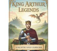 King Arthur Legends: 50 Page Mythic Fantasy Coloring Book for Adults and Teens | Open-Line Art, Zero Greyscale, Celtic Knotwork