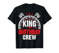 King Birthday Crew Racing Fun Driver King Driver Maglietta