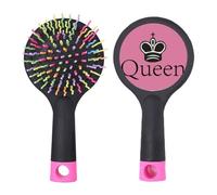 King Black Word Chess Game Salon districante spazzola per capelli base cuscino