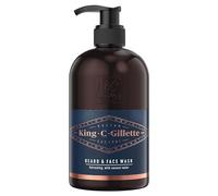 King C Gillette - Detergente per barba e viso, 350 ml