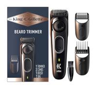 King C. Gillette - Kit per rasoio da barba da uomo, con 3 pettini intercambiabili