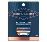 King C. Gillette - Lamette da barba per uomo, confezione di ricambio da 3 pezzi con 2 lamette Skinguard e trimmer di precisione
